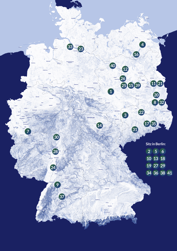 Karte der Mitglieder der UOKG 2026